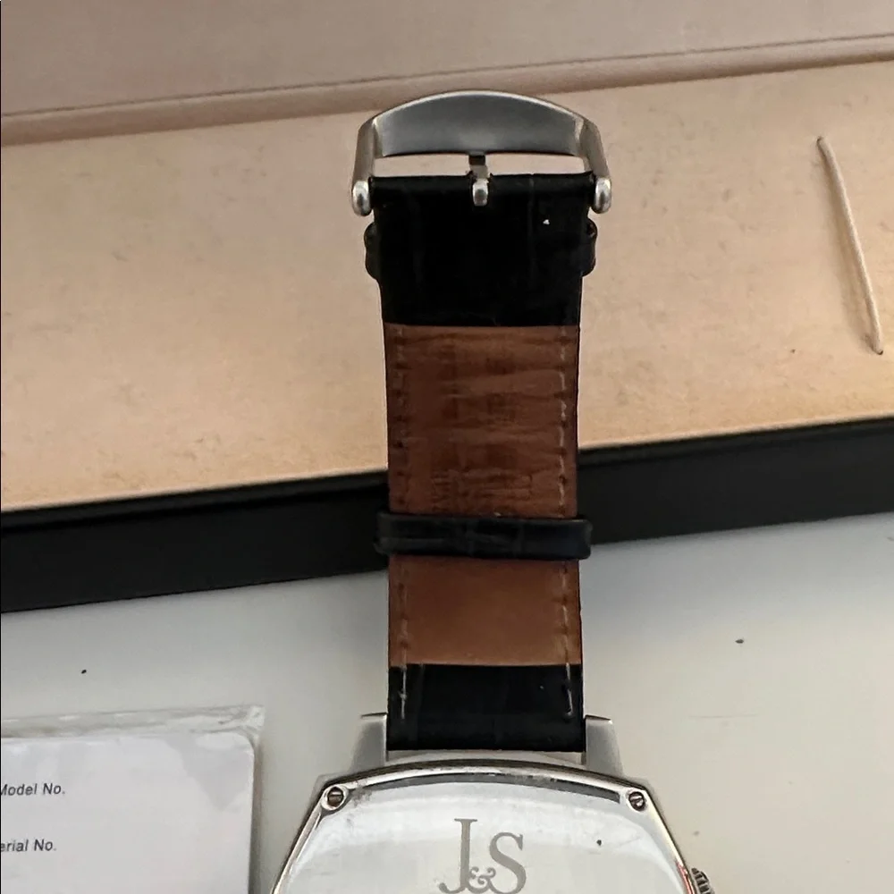 Joshua & Sons Navigator Men's Dual Time Zone Multifunction Leather Watch JS-29